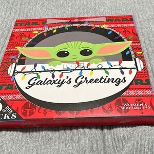 Women's (Size 4 -10) 15 Days of Mandalorian baby Yoda socks Xmas gift Advent